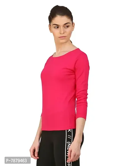 Ap'pulse Women's Solid Slim Fit T-Shirt-thumb3