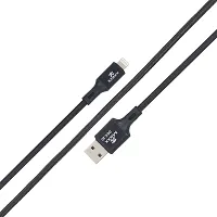 I Phone Data Cable - Nylon Braided Black USB Data Sync And Charging Cable For iPhone, iPad Air, iPad Mini, iPod Nano And iPod Touch-thumb1