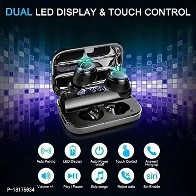 ST India Wireless Earbuds Headset M-10 Earbuds TWS Earphone Touch Control Mirror Digital Display Wireless Bluetooth 5.1 Headphones with Microphone-thumb3