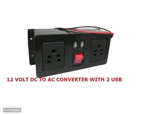 12V DC TO AC Converter with Overload Auto cut 12V SMPS Socket board with 2 USB