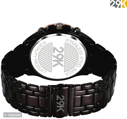 Stylish Steel Round Shape Dial Black Dial Next Generation Partywear Analog Watch For - Men-thumb4