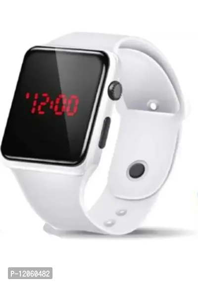 Stylish Yellow And White Apple Shape And Smart Digital Led Watch Combo For Boys And Girls-thumb2