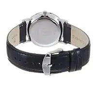 Stylish Leather Round Shape Dial White Analogue Watch For Men With Day And Date Display-thumb1