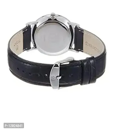 Stylish Leather Round Shape Dial White Analogue Watch For Men With Day And Date Display-thumb2