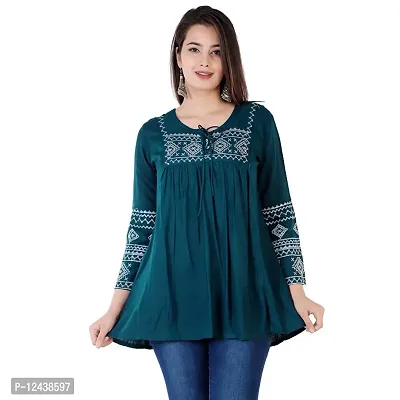 Fancy Rayon Kurti for Women-thumb0