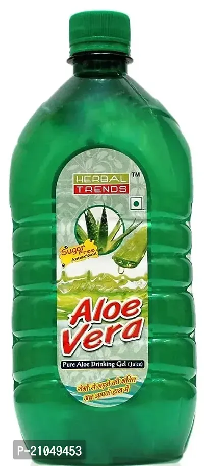 Herbal Trends Pure Aloe Vera Drinking Gel Juice with Pulp 1 Liter  30Days Fresh Guaranteed Direct from Manufacturer-thumb0