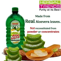 Herbal Trends Pure Aloe Vera Drinking Gel Juice with Pulp 1 Liter  30Days Fresh Guaranteed Direct from Manufacturer-thumb1