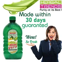 Herbal Trends Pure Aloe Vera Drinking Gel Juice with Pulp 1 Liter  30Days Fresh Guaranteed Direct from Manufacturer-thumb3