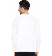 WHITE PRINTED MENS T-SHIRT-thumb1