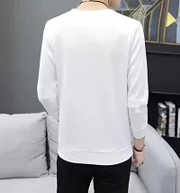 WHITE PRINTED MENS T-SHIRT-thumb1