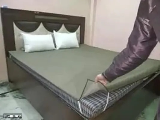 Comfortable Green Flannel Queen Bedsheet Protector For Bed