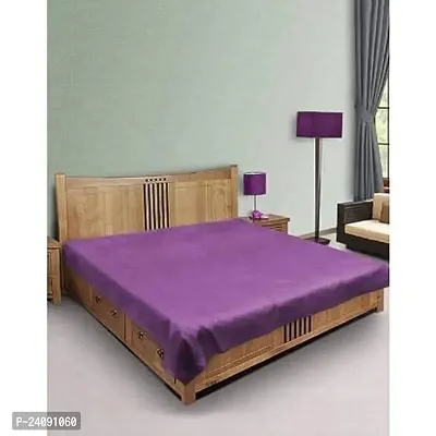 Comfortable Purple Flannel Queen Bedsheet Protector For Bed-thumb0