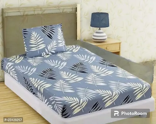 Classic Glace Cotton Single Bedsheet with Pillow Covers