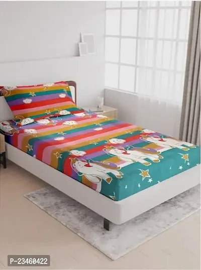 Classic Cotton Printed Single Bedsheets with Pillow Cover