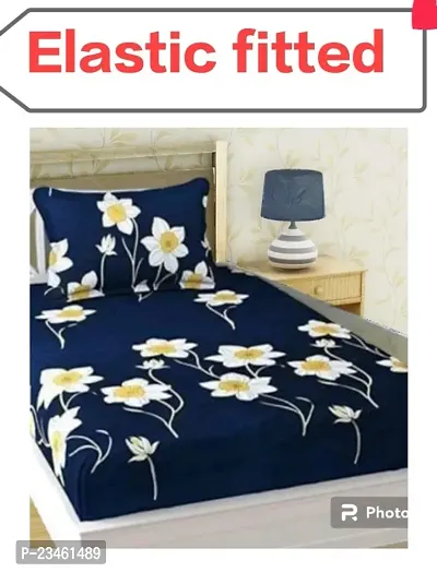 Classic Cotton Printed Single Bedsheets with Pillow Cover-thumb0