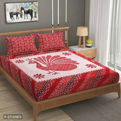 Classic Cotton Printed Bedsheet with Pillow Cover