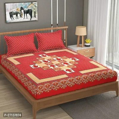 Classic Cotton Printed Bedsheet with Pillow Cover