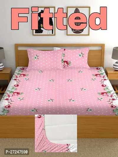 Fancy Glace Cotton Printed Bedsheet With 2 Pillow Covers