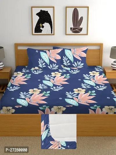 Fancy Glace Cotton Printed Bedsheet With 2 Pillow Covers