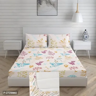 Fancy Glace Cotton Printed Bedsheet With 2 Pillow Covers