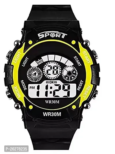 Stylish Black Rubber Analog And Digital Watches For Men-thumb0