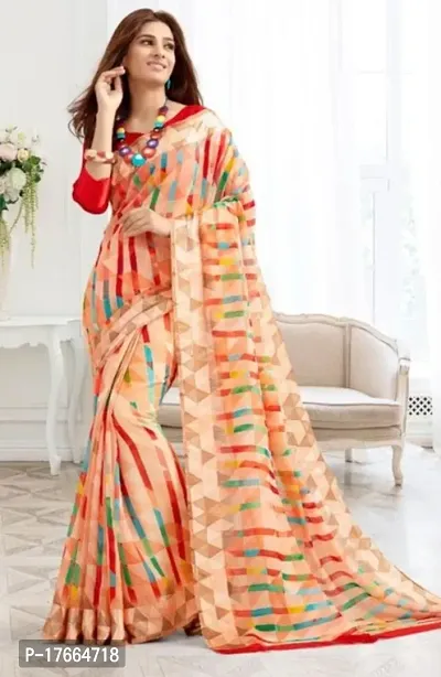 Fancy Chiffon Saree with Blouse Piece for Women