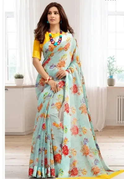 Hot Selling Chiffon Saree with Blouse piece 