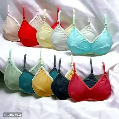 Stylish Multicoloured Cotton Solid Bras For Women Combo-thumb0