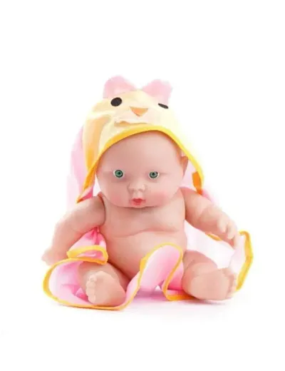 Natural looking like small pink towel rubber baby doll real for kids