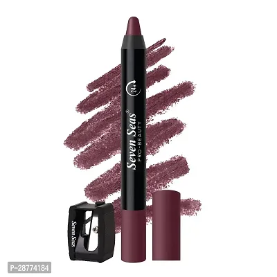 Seven Seas  Matte Mood Non Transfer Crayon Lipstick (Plum Kiss 3.5g)