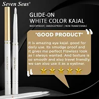 Seven Seas Glide-On Waterproof | Smudgeproof | Non Transferable | White Color Kajal ( White )-thumb2