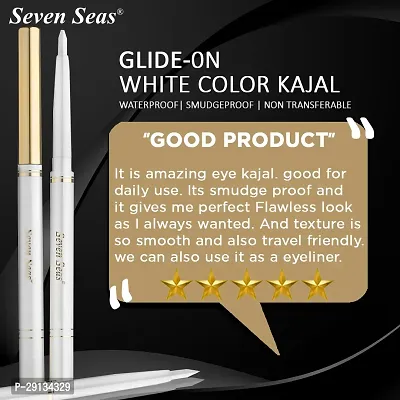 Seven Seas Glide-On Waterproof | Smudgeproof | Non Transferable | White Color Kajal ( White )-thumb3