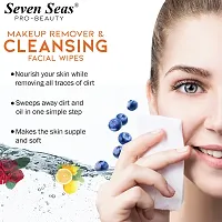 Seven Seas Makeup Remover  Cleansing Facial Wipes Pack Of 03(Lemon,Rose,Blueberry)-thumb3