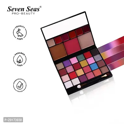 Seven Seas Color Blast Eyeshadow Palette | 33 Colors Eyeshadow | 30 Shimmery Eyeshadow | 2 Blusher | 1 Compact | Eyeshadow Palette-thumb5