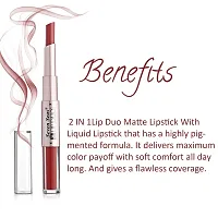 Seven Seas 2 in 1 Lipstick | Full Coverage | Comfortable | 2 in 1 | Lipstick + Liquid Lipstick (Claret)-thumb2