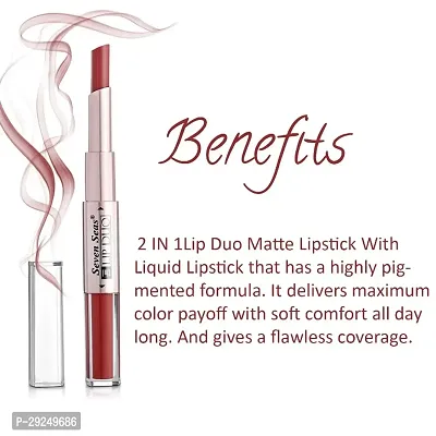 Seven Seas 2 in 1 Lipstick | Full Coverage | Comfortable | 2 in 1 | Lipstick + Liquid Lipstick (Claret)-thumb3