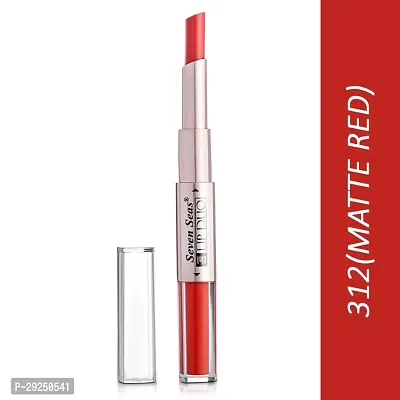 Seven Seas 2 in 1 Lipstick | Full Coverage | Comfortable | 2 in 1 | Lipstick + Liquid Lipstick (Matte Red)-thumb2