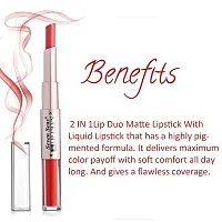 Seven Seas 2 in 1 Lipstick | Full Coverage | Comfortable | 2 in 1 | Lipstick + Liquid Lipstick (Matte Red)-thumb2