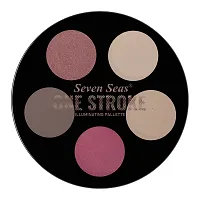 One Stroke Illuminating Palette With 5 Ultra Professional Eyeshadow Colors 1 Highlighter 2 Compact 3 Concealer 4 Blusher 5 Contour-thumb4