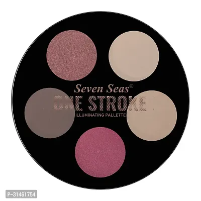 One Stroke Illuminating Palette With 5 Ultra Professional Eyeshadow Colors 1 Highlighter 2 Compact 3 Concealer 4 Blusher 5 Contour-thumb5