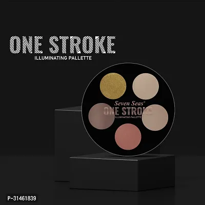 One Stroke Illuminating Palette With 5 Ultra Professional Eyeshadow Colors 1 Highlighter 2 Compact 3 Concealer 4 Blusher 5 Contour-thumb4