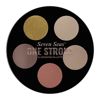 One Stroke Illuminating Palette With 5 Ultra Professional Eyeshadow Colors 1 Highlighter 2 Compact 3 Concealer 4 Blusher 5 Contour-thumb1