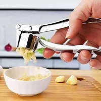 SHENKY Stainless Steel Multi-Function Manual Garlic Crusher Presser Portable Ginger Press Mincer Grinding Squeeze Slicer Chopper Cutter for Kitchen-thumb1