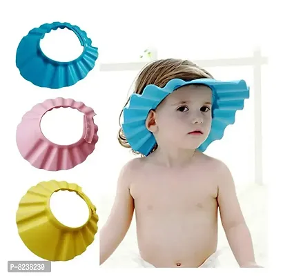 SHENKY Bath Shower Cap for Baby & Children (Multi-Color, 2 Pieces)