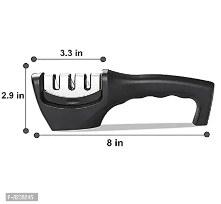 SHENKY Manual Knife Sharpener 3 Stage Sharpening Tool for Ceramic Knife and Steel Knives.-thumb4