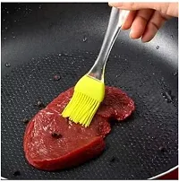 SHENKY Silicon Heat Resistant Oil Brush with Spatula for Pastry Baking Cooking Grilling Easy and Durable (Multi Color)-thumb1