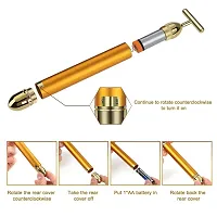 SHENKY 24K Golden T Shape Electric Anti Aging Facial Skin Tightening Roller MassagerGolden-thumb4