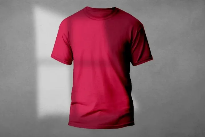 Men's Cotton Short Sleeves Solid Regular Fit T Shirt