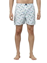 JOVEN Men's Printed Boxers(Pack of 3) White-thumb3