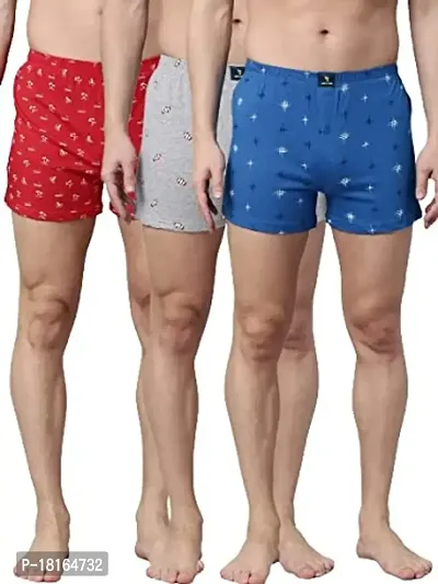 Buy JOVEN Men s red Knitted Boxer Pack of 3 Online In India At